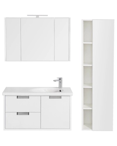 Зеркальный шкаф 97,7х65 см белый глянец Roca Etna 857305806