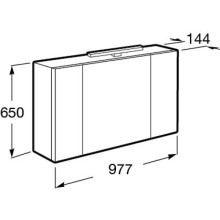 Зеркальный шкаф 97,7х65 см белый глянец Roca Etna 857305806