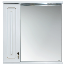 Вояж - 70 Зеркало-шкаф лев. белая патина