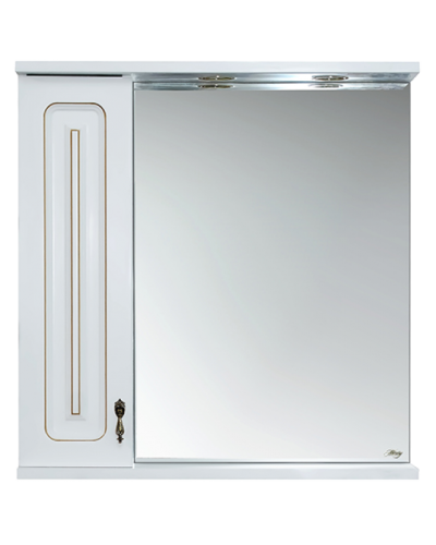 Вояж - 70 Зеркало-шкаф лев. белая патина