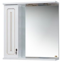 Вояж - 70 Зеркало-шкаф лев. белая патина