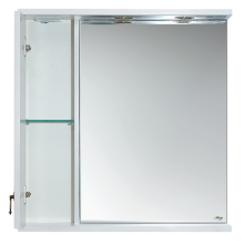 Вояж - 80 Зеркало-шкаф лев. белое патина