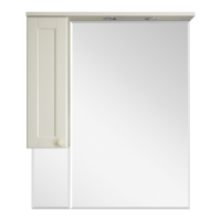 Латте - 85 Зеркало-шкаф левое бежевая эмаль