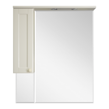 Латте - 85 Зеркало-шкаф левое бежевая эмаль