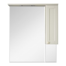 Латте - 85 Зеркало-шкаф правое бежевая эмаль