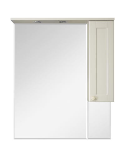 Латте - 85 Зеркало-шкаф правое бежевая эмаль