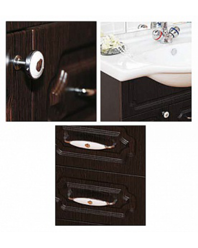 Александра - 85 Зеркало-шкаф лев. (свет) ВЕНГЕ