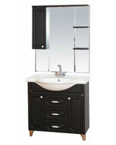 Александра - 85 Зеркало-шкаф лев. (свет) ВЕНГЕ