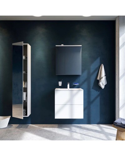 Зеркальный шкаф 60х68 см белый глянец R Am.Pm Spirit V2.0 M70AMCR0601WG