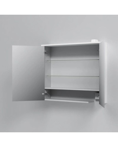 Зеркальный шкаф 80х68 см белый глянец Am.Pm Spirit V2.0 M70AMCX0801WG