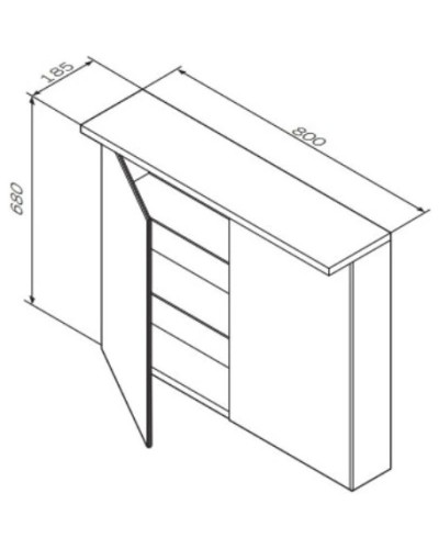 Зеркальный шкаф 80х68 см белый глянец Am.Pm Spirit V2.0 M70AMCX0801WG