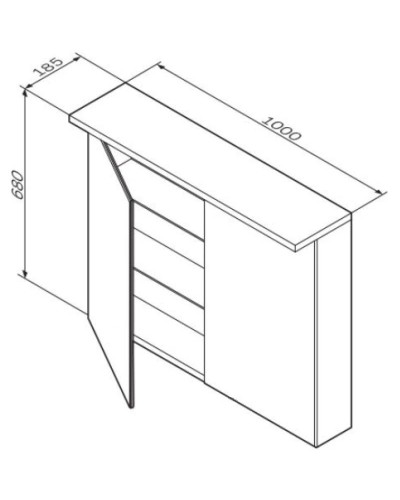 Зеркальный шкаф 100х68 см белый глянец Am.Pm Spirit V2.0 M70AMCX1001WG