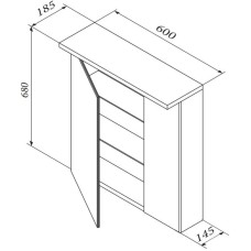 Зеркальный шкаф 60х68 см белый глянец Am.Pm Spirit M70MCX0601WG