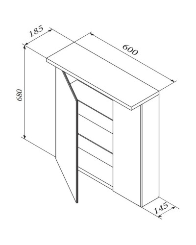 Зеркальный шкаф 60х68 см белый глянец Am.Pm Spirit M70MCX0601WG