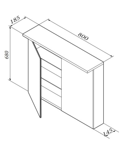 Зеркальный шкаф 80х68 см белый глянец Am.Pm Spirit M70MCX0801WG