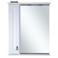 Лувр - 65 Зеркало со шкафчиком, лев., белое