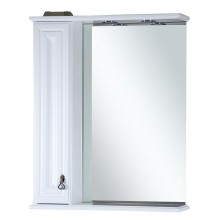 Лувр - 65 Зеркало со шкафчиком, лев., белое