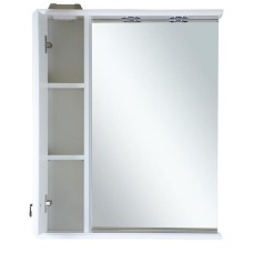 Лувр - 65 Зеркало со шкафчиком, лев., белое