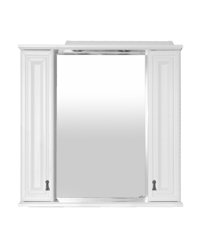 Лувр - 85 Зеркало с 2-мя шкафчиками, белый
