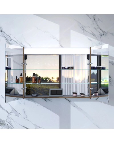 Зеркальный шкаф 100х70 см орех Am.Pm Sensation M30MCX1001NF