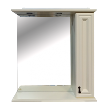 Лувр - 75 Зеркало со шкафчиком, прав., слоновая кость О