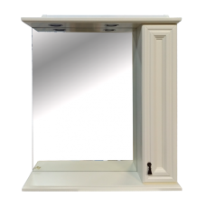Лувр - 75 Зеркало со шкафчиком, прав., слоновая кость О