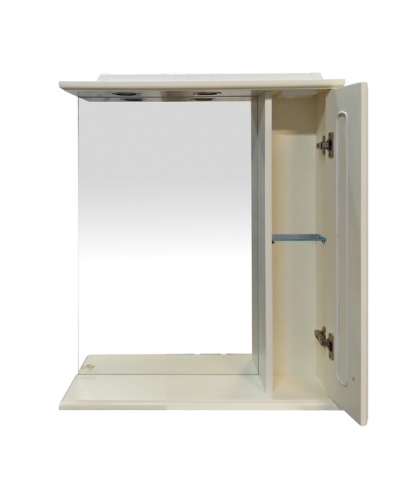 Лувр - 75 Зеркало со шкафчиком, прав., слоновая кость О