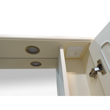 Лувр - 75 Зеркало со шкафчиком, прав., слоновая кость О