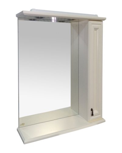 Лувр - 75 Зеркало со шкафчиком, прав., слоновая кость О