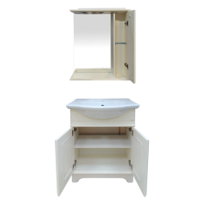 Лувр - 75 Зеркало со шкафчиком, прав., слоновая кость О