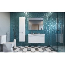 Зеркальный шкаф 100х81 см белый глянец Акватон Беверли 1A237202BV010