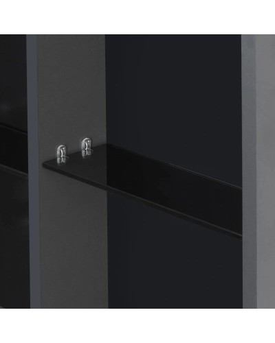 Зеркальный шкаф 60х96 см графит L Акватон Сохо 1A258302AJA0L