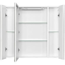 Зеркальный шкаф 80х80 см белый глянец Акватон Мадрид 1A175202MA010