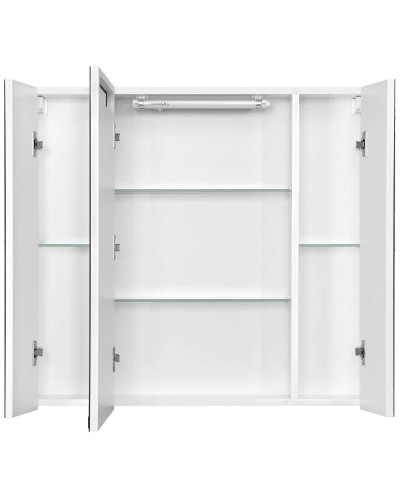 Зеркальный шкаф 80х80 см белый глянец Акватон Мадрид 1A175202MA010