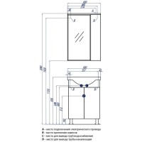 Зеркальный шкаф 60х85 см белый глянец R Акватон Лиана 1A162702LL01R