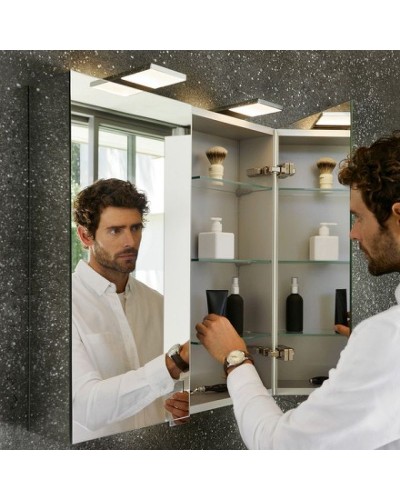 Зеркальный шкаф Keuco Royal 15 50 R 14401171101 с подсветкой Алюминий