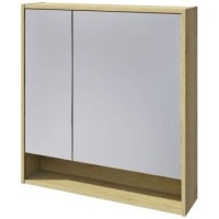 Зеркальный шкаф 75,8х80 см дуб эльвезия Caprigo 2051-Дуб эльвезия