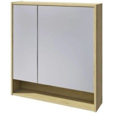 Зеркальный шкаф 75,8х80 см дуб эльвезия Caprigo 2051-Дуб эльвезия