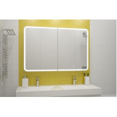 АЛЬФРЕДО Зеркало-шкаф 800х800 с розеткой