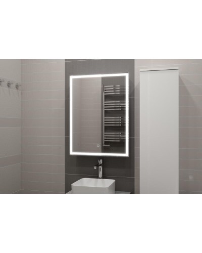 АЛЮР Зеркало-шкаф 600х800 правый с розеткой