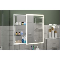 АПЕРИО Зеркало-шкаф 800х800 правый с розеткой