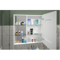 АПЕРИО Зеркало-шкаф 800х800 правый с розеткой