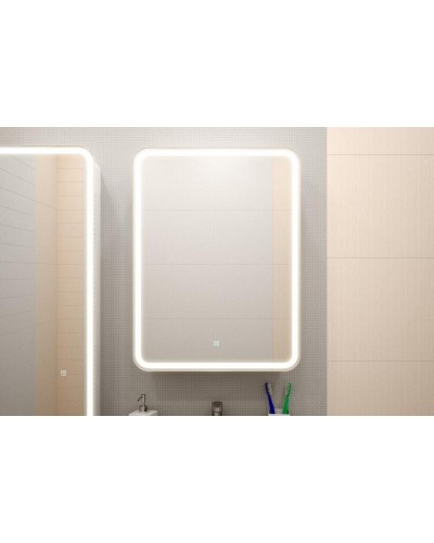 ЭЛИОТ Зеркало-шкаф 600х800, левый с розеткой LED