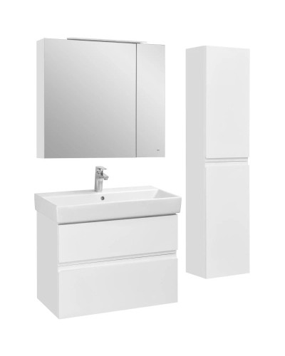 Зеркальный шкаф 80х70 см белый матовый Roca Oleta A857647501