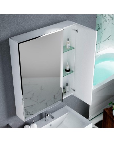 Зеркальный шкаф 1MarKa Соната 75 Белый глянцевый