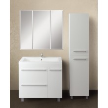 Зеркальный шкаф 1MarKa Соната 90 Белый глянцевый