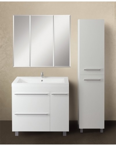 Зеркальный шкаф 1MarKa Соната 90 Белый глянцевый