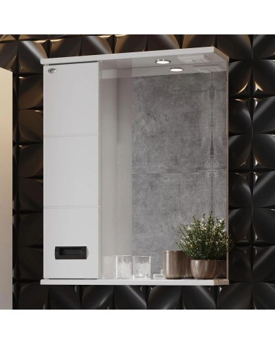 Зеркальный шкаф 58х71,2 см белый глянец L Onika Балтика 205848