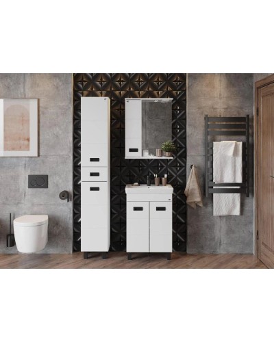 Зеркальный шкаф 58х71,2 см белый глянец L Onika Балтика 205848