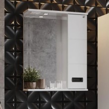 Зеркальный шкаф 58х71,2 см белый глянец R Onika Балтика 205846